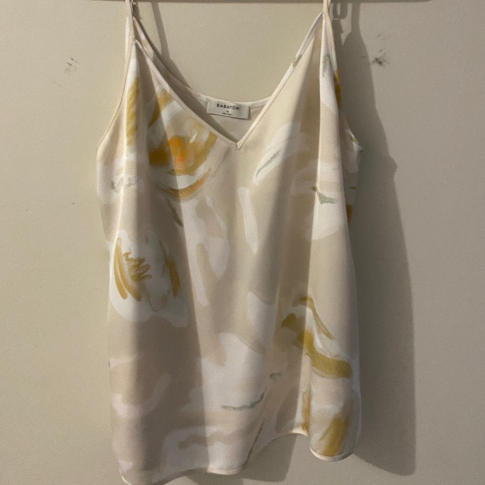 Babaton cream floral patterned tank